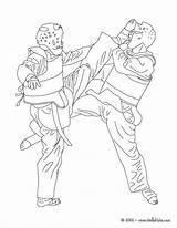 Taekwondo Karate Ninja Hellokids Disegni Combate Combat Dibujos Colorare Martial Bambini Judo Kleurplaat Sportivi Pantaloncini Deporte sketch template