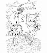 Coloring Sonic Pages Classic Popular Hedgehog sketch template