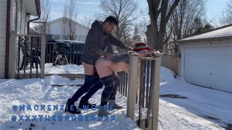 public sex in the snow for everyone to watch