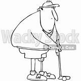 Artificial Prosthetic Djart Golfing Leg Royalty Clipart Illustration Vector Man sketch template