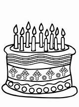 Ausmalbilder Cakes Geburtstagstorten sketch template