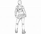 Last Ellie Character Coloring Pages sketch template