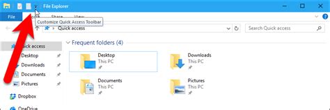 customize  quick access toolbar  windows  file explorer
