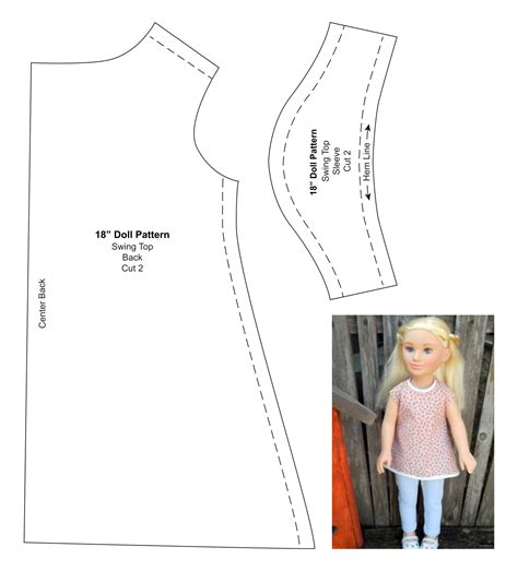 printable doll clothes patterns     printablee