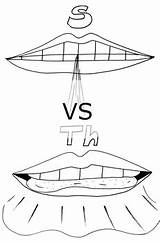 Lisp Coloring Th Frontal Articulation Pages Mouths Phonology sketch template