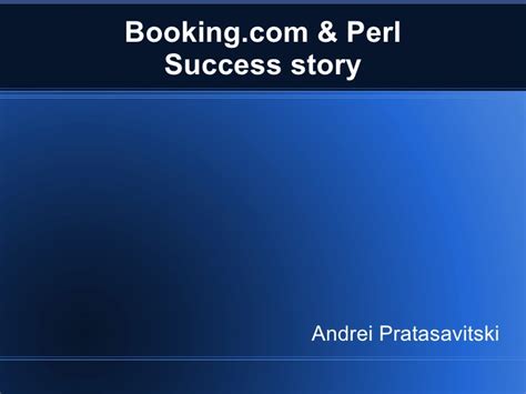 bookingcom  perl success story