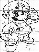 Mario Bros Coloring Pages Puzzles Printable Cut Kids Jigsaw Super Activities Colouring Websincloud sketch template