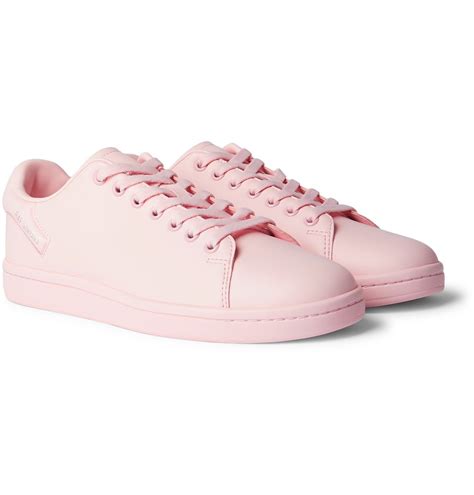 raf simons orion vegan leather sneakers pink raf simons