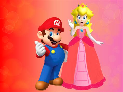 mario and peach in love wallpaper by 9029561 on deviantart