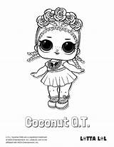 Lol Coloring Pages Surprise Coconut Doll Qt Lotta Color Printable Bee Series A4 Unicorn sketch template