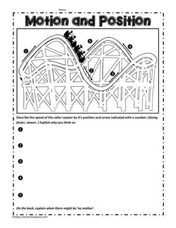 motion  position worksheets