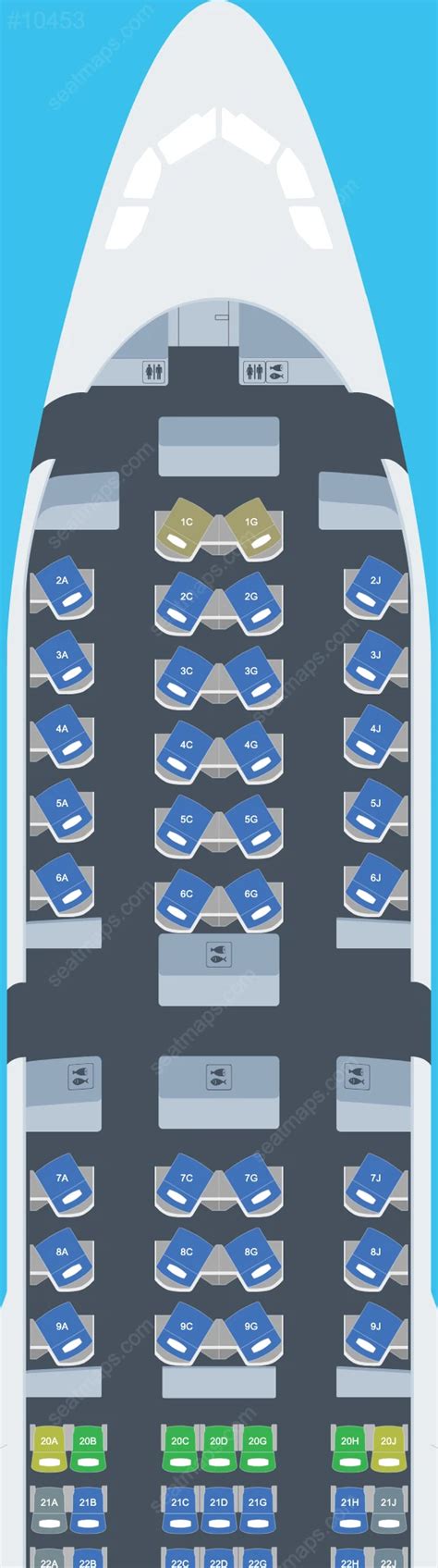 heston airlines  seat map