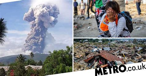 volcano erupts on indonesian island hit by tsunami and