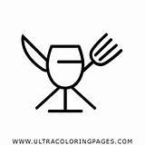 Silverware Coloring sketch template