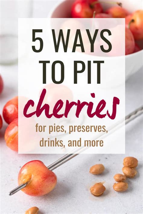 pit cherries  easy methods striped spatula