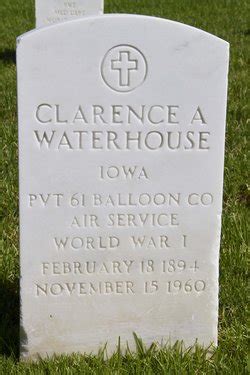 pvt clarence albert waterhouse   find  grave memorial