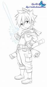 Tail Fairy Gray Coloring Pages Deviantart Anime Lineart Visit Tattoo sketch template