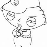 Stewie Pages Gangster Coloring Guy Family Template sketch template