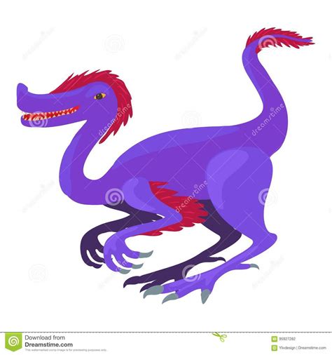 purple dinosaur icon cartoon style stock vector illustration
