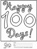 School Coloring 100th Pages Printable 100 Days Activities Kids Color Popular Birthday Choose Board Ginormasource Found sketch template