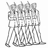 Remembrance Soldiers Marching Coloring Clipart Pages Veterans Drawing Cliparts Soldier Online Group Autism Resources Military Library Choose Board sketch template