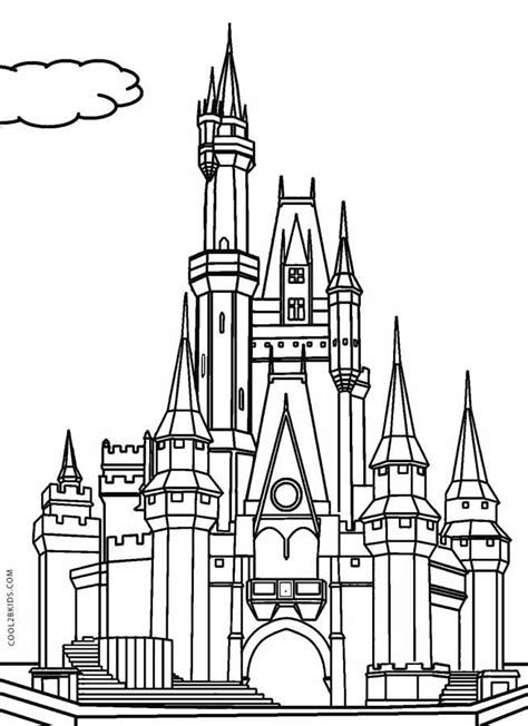 printable castle coloring pages  kids coolbkids