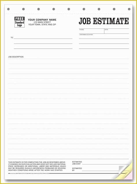 bid sheet template  printable blank bid proposal forms