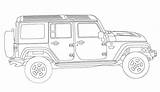 Jeep Wrangler Coloring Pages Book Unlimited Car Jeeps Kids Lifted Colouring Cars Template Chevy Books Drawing Sketch Clip Cartoon sketch template