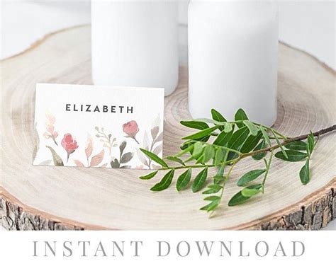 printable place cards instant  wedding  cards diy