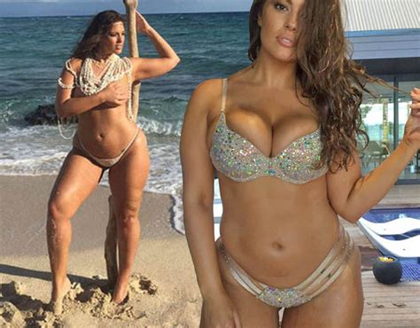 ashley graham appears to go knickerless in bottom baring