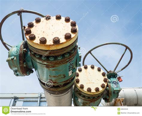 vintage natural gas valves stock image image  historic