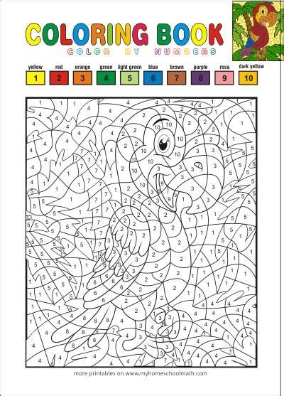 coloring books  numbers printable color