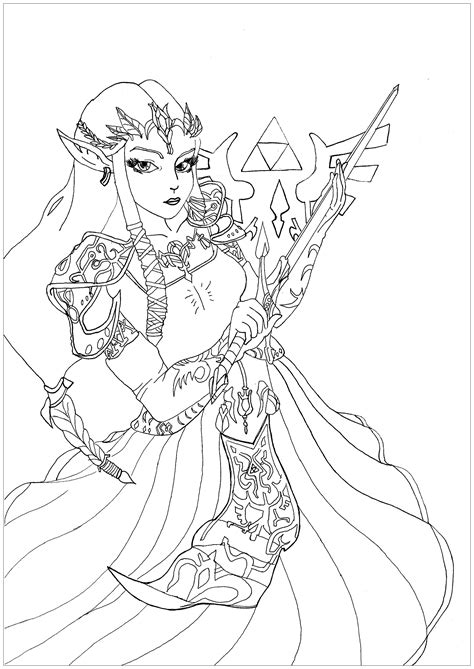 zelda ocarina  time coloring pages coloring pages