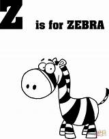 Zebra Coloring Letter Pages Alphabet Supercoloring sketch template