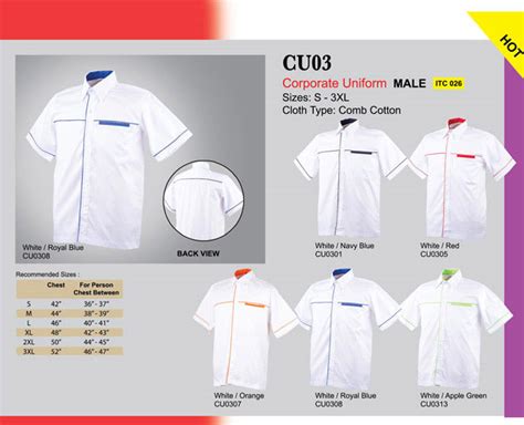 corporate uniform male cu premium gift supplier