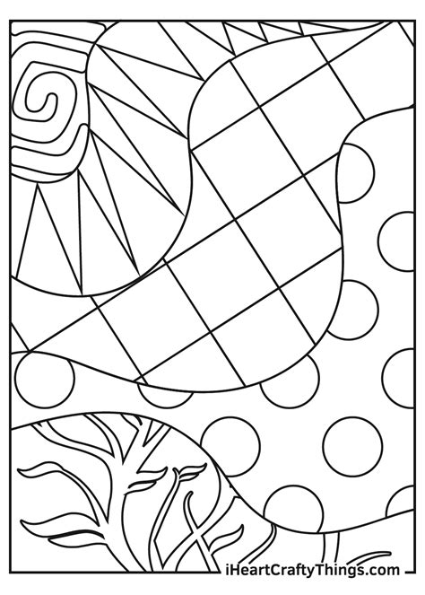 abstract coloring coloring pages