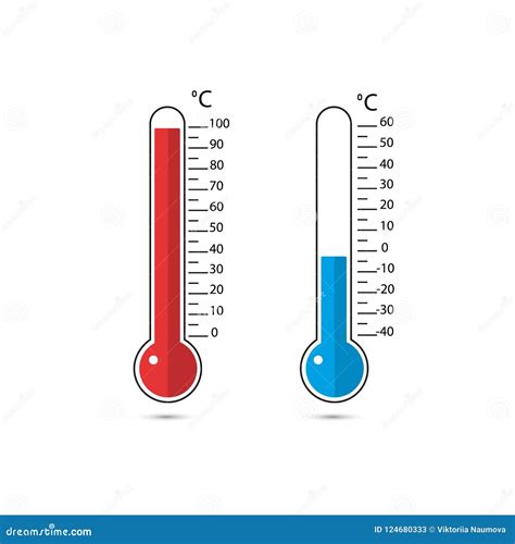 la temperature sur celsius thermometre bleu  rouge illustration de