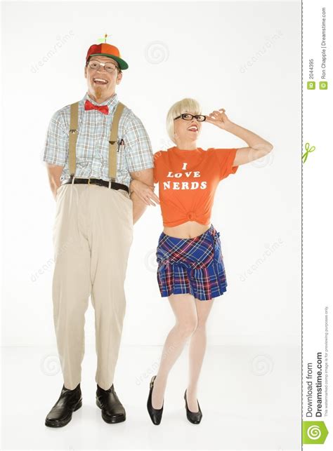 Nerd With Girlfriend Stock Image Image Of Adult Couple 2044395