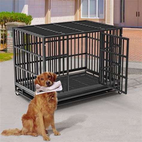 buy waleaf  indestructible heavy duty dog crateheavy duty high anxiety dog cage