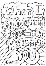 Bang Afraid Trust Psalm Christelijke Vertrouw sketch template