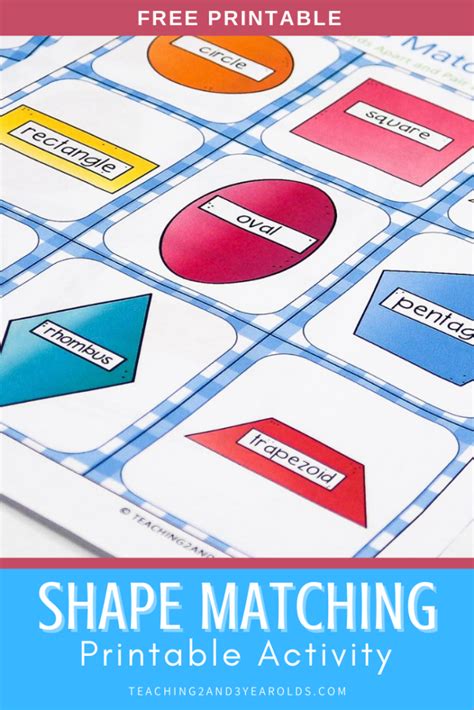 practice shapes   fun matching cards