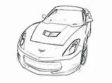 Corvette Coloring Pages Z06 Stingray Drawing Getdrawings Printable Getcolorings sketch template