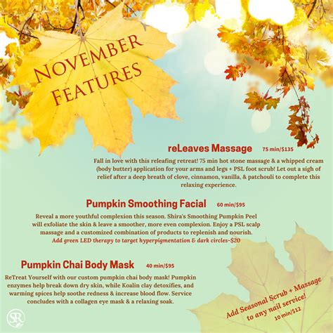 november  features spa retreat cary