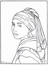 Painter Vermeer Coloring Pages Advertisement sketch template