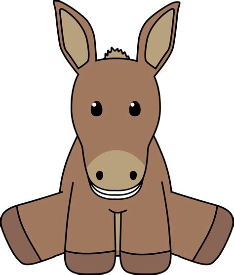 smiling donkey vector clipart image  stock photo public domain
