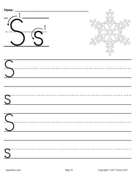 printable letter  handwriting worksheet supplyme