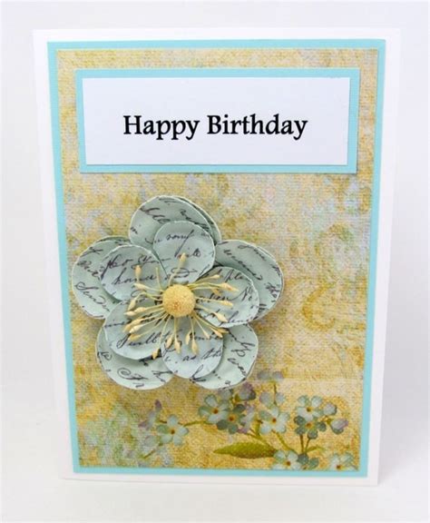happy birthday card shabby chic birthday card floral