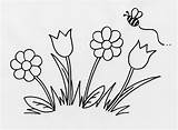 Flowers Kids Flower Drawing Coloring Outline Spring Simple Colouring Things Clipart Color Clip Easy Print Stencils Pages Draw Library Stencil sketch template