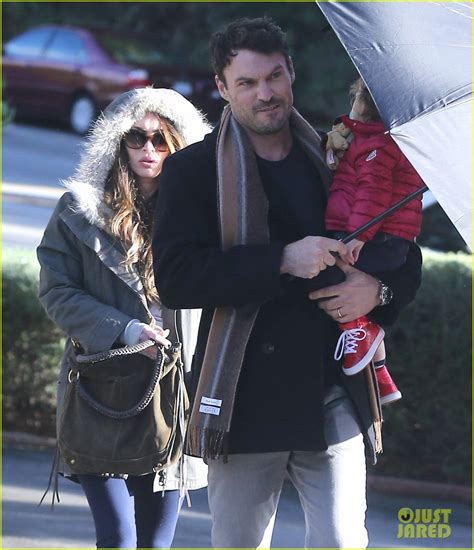 Megan Fox And Brian Austin Green Rainy Day Lunch With Noah Photo
