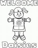 Coloring Girl Pages Scout Daisy Popular sketch template